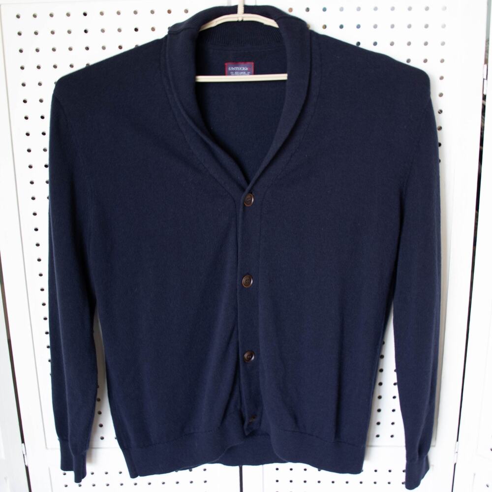Untuckit Sweater Mens SIZE XXL Cardigan Wool Grandpa Knit Preppy Button Front